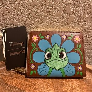 Loungefly Disney Tangled Pascal Flower Zip Wallet